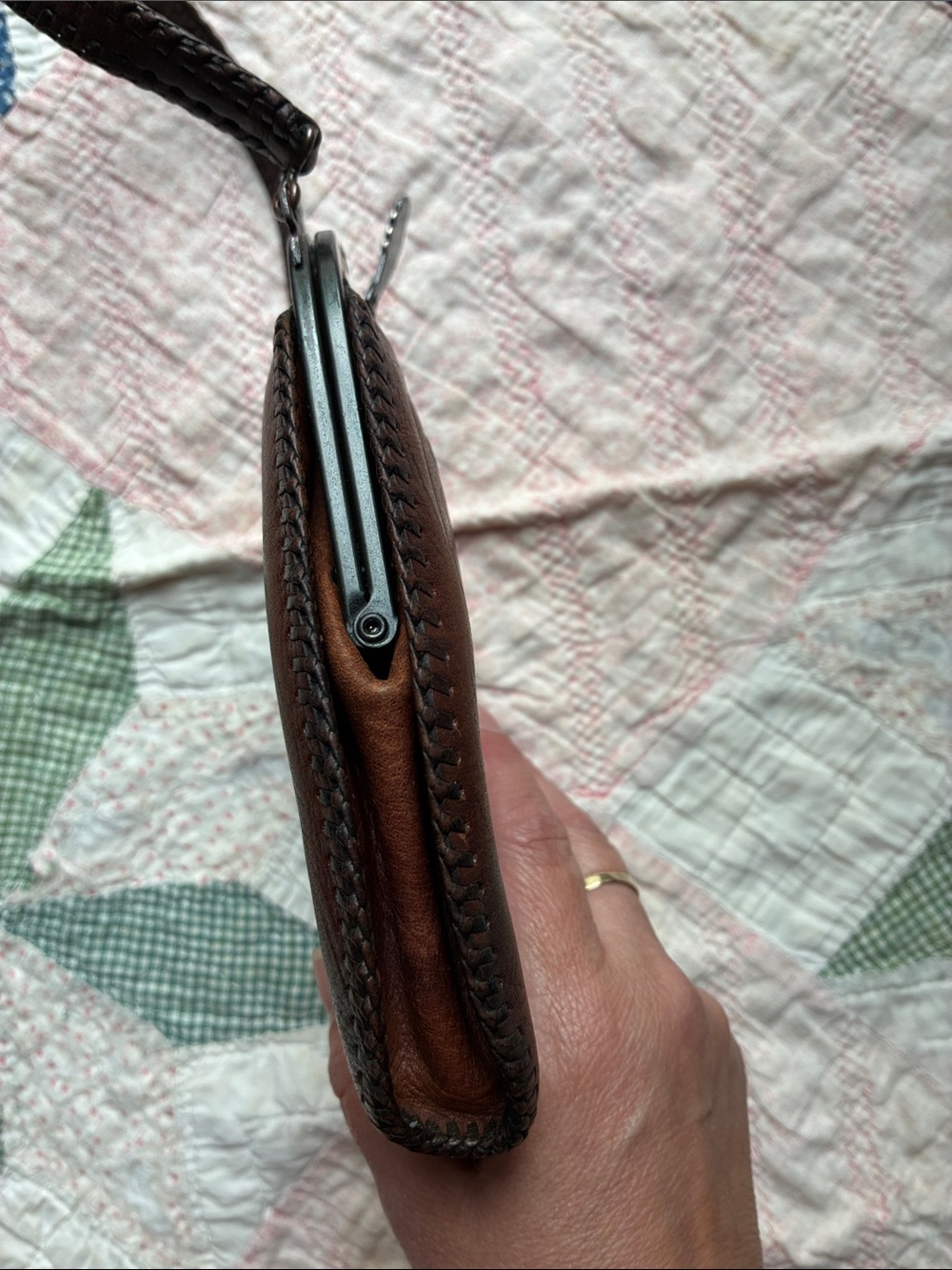 Antique Rare Early 1900s Leather Nacona Purse Art Nouveau As Is - Picture 13 of 13